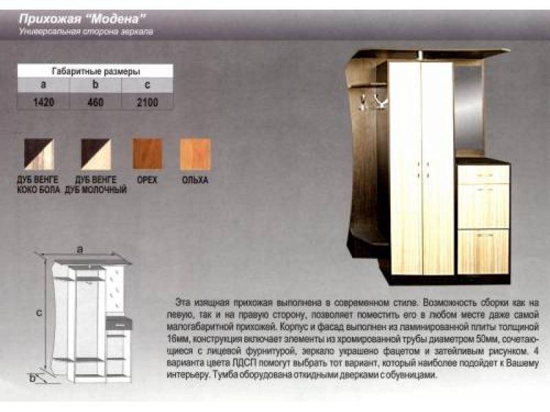 прихожая прямая модена в Челябинске