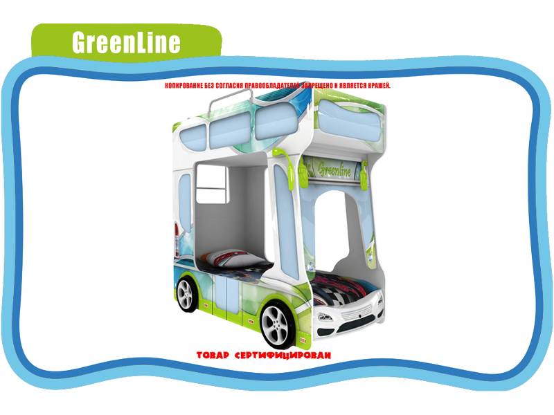 кровать детская green line в Челябинске