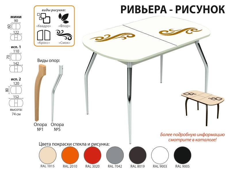 стол обеденный ривьера рисунок в Челябинске