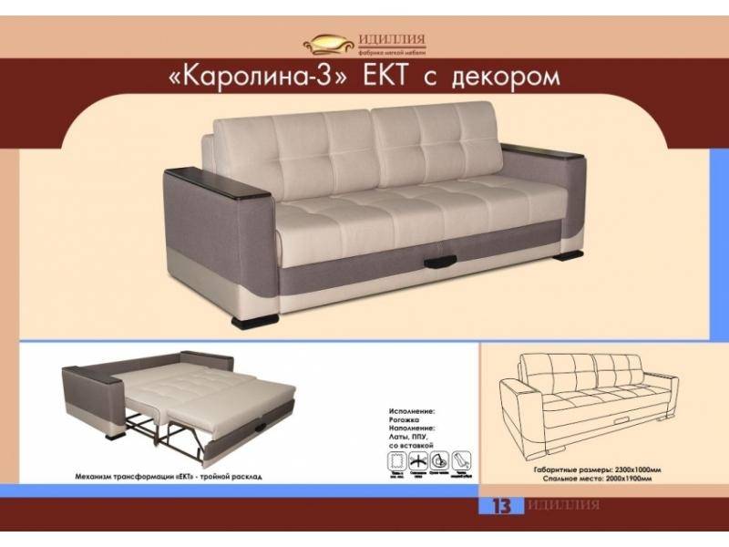 диван каролина 3 ект с декором в Челябинске