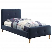 кровать button tufted flannelette navy 140х200 в Челябинске