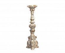подсвечник фигурный бежевый состаренный на 1 свечу antique blue, 49,5 см в Челябинске