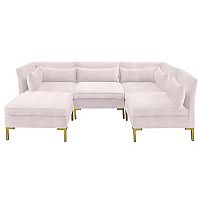 диван zara sectional угловой розовый в Челябинске