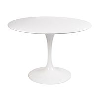 стол eero saarinen style tulip table mdf d100 глянцевый белый в Челябинске