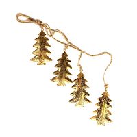 гирлянда новогодняя подвесная елки золотые golden trees, 65 см в Челябинске