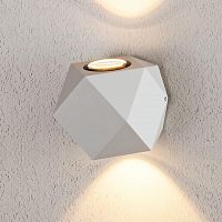 уличный настенный светодиодный светильник elektrostandard 1565 techno led kroket белый 4690389125393 в Челябинске