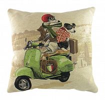 подушка с картинкой scooter dogs green в Челябинске