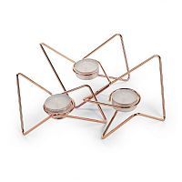набор подсвечников медных металлических для чайных свечей tri-angular loop, 7 см, 3 штуки в Челябинске