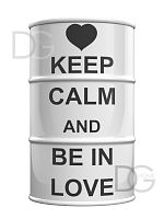 декоративная бочка keep calm and be in love m в Челябинске