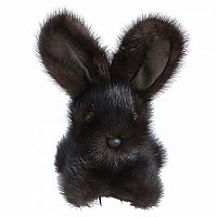 игрушка зайчик (темно-коричневый) натуральный мех норки в Челябинске