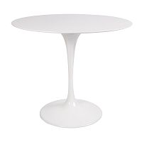 стол eero saarinen style tulip table mdf белый d90 глянцевый в Челябинске