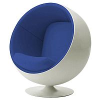 детское кресло eero ball chair бело-синее в Челябинске