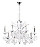 подвесная люстра crystal lux letisia sp8 white белая в Челябинске