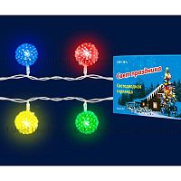 светодиодная гирлянда «шарики» 280см rgb (07921) uniel uld-s0280-020/dta rgb ip20 balls в Челябинске