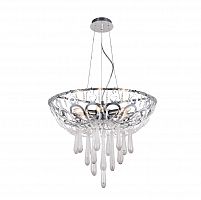 подвесная люстра crystal lux dorotea sp5 d450 chrome прозрачная в Челябинске