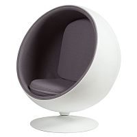 кресло eero ball chair серое в Челябинске