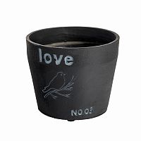 цветочный горшок love чёрный в Челябинске