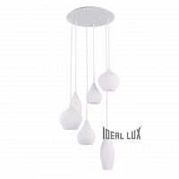 подвесная люстра ideal lux soft sp6 bianco в Челябинске