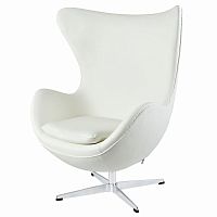 кресло egg chair by arne jacobsen белое в Челябинске