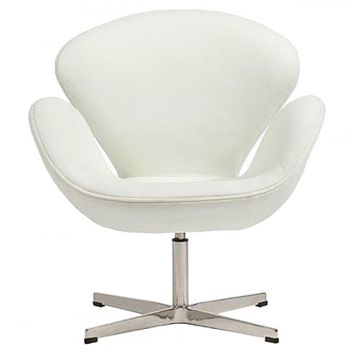 кресло swan chair кашемир белое в Челябинске