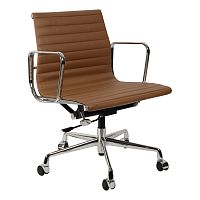 кресло eames style коричневая кожа в Челябинске