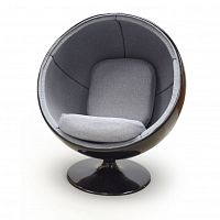 кресло ball chair черно-серое в Челябинске