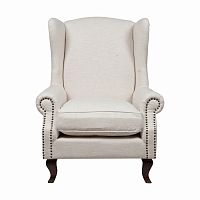 кресло collins wingback chair кремовая ткань в Челябинске