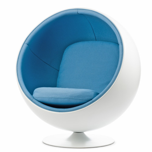 кресло ball chair бело-синее в Челябинске