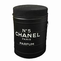 декоративная бочка-пуф chanel №5 black m в Челябинске