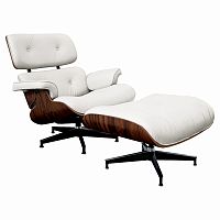 кресло lounge chair & ottoman белое в Челябинске