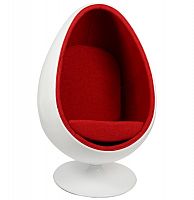 кресло ovalia egg style chair красное в Челябинске