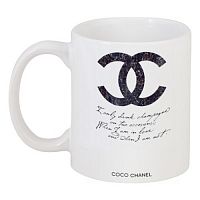 кружка с рисунком drink champagne. coco chanel в Челябинске