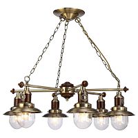 подвесная люстра arte lamp sailor a4524lm-6ab в Челябинске