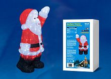 фигурка светодиодная «дед мороз» 38х24x60см (ul-00002332) uld-m3860-120/sta white ip20 xmasman в Челябинске
