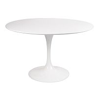 стол eero saarinen style tulip table mdf d110 глянцевый белый в Челябинске