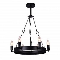 дизайнерская подвесная люстра arte lamp bastiglia a8811sp-6bk черная в Челябинске