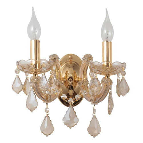 бра crystal lux ines ap2 gold/amber в Челябинске