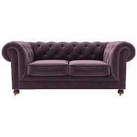 диван chesterfield lux двухместный прямой фиолетовый в Челябинске