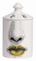 подсвечник белый с крышкой пьеро форназетти желтые губы bacio candle yellow, 33 см в Челябинске