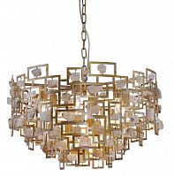 подвесная люстра crystal lux diego sp9 d600 gold в Челябинске