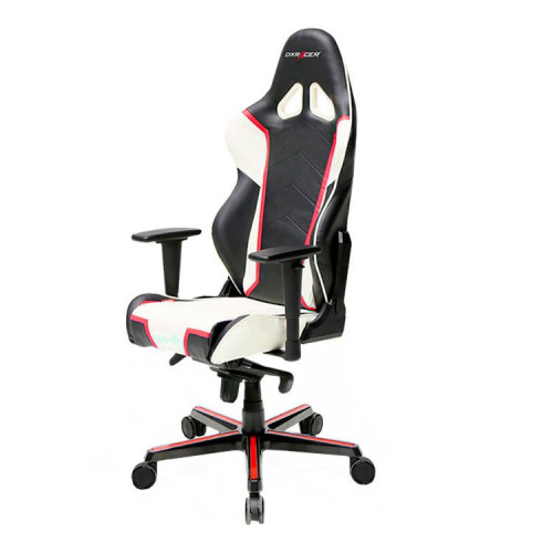 кресло геймерское dxracer racing черно-бело-красное в Челябинске