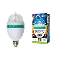 светодиодный светильник-проектор (09839) volpe disko uli-q301 03w/rgb/e27 white в Челябинске