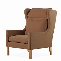 кресло wingback коричневый в Челябинске