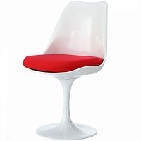 стул eero saarinen style tulip chair красная подушка в Челябинске