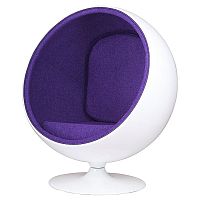 кресло eero ball chair бело-фиолетовое в Челябинске