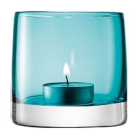 подсвечник стеклянный бирюзовый для чайной свечи light colour, 8,5 см в Челябинске