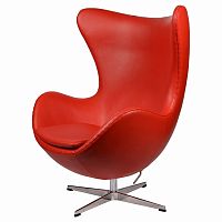 кресло arne jacobsen style egg chair красное в Челябинске