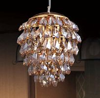 подвесной светильник crystal lux charme sp3+3 led gold/amber в Челябинске