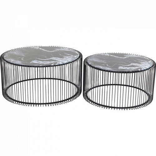 столик кофейный wire черный 70x70x34 в Челябинске