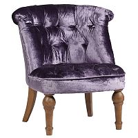 кресло sophie tufted slipper chair вельвет фиолетовое в Челябинске